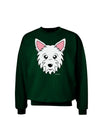 Cute West Highland White Terrier Westie Dog Adult Dark Sweatshirt by TooLoud-Sweatshirts-TooLoud-Deep-Forest-Green-Small-Davson Sales