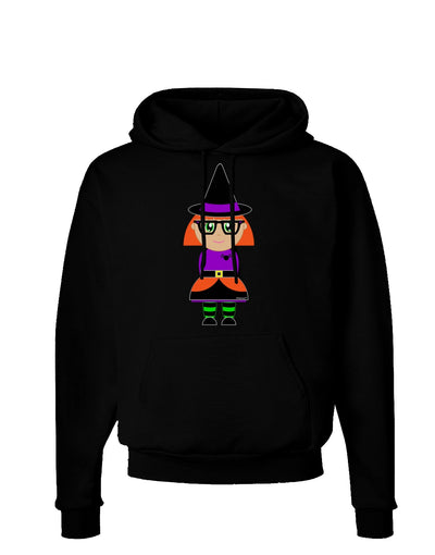 Cute Witch Halloween Dark Hoodie Sweatshirt-Hoodie-TooLoud-Black-Small-Davson Sales