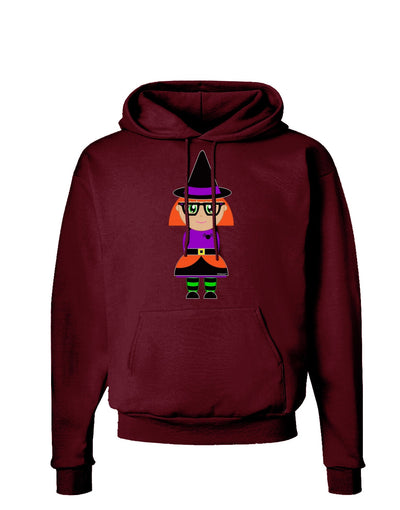 Cute Witch Halloween Dark Hoodie Sweatshirt-Hoodie-TooLoud-Maroon-Small-Davson Sales