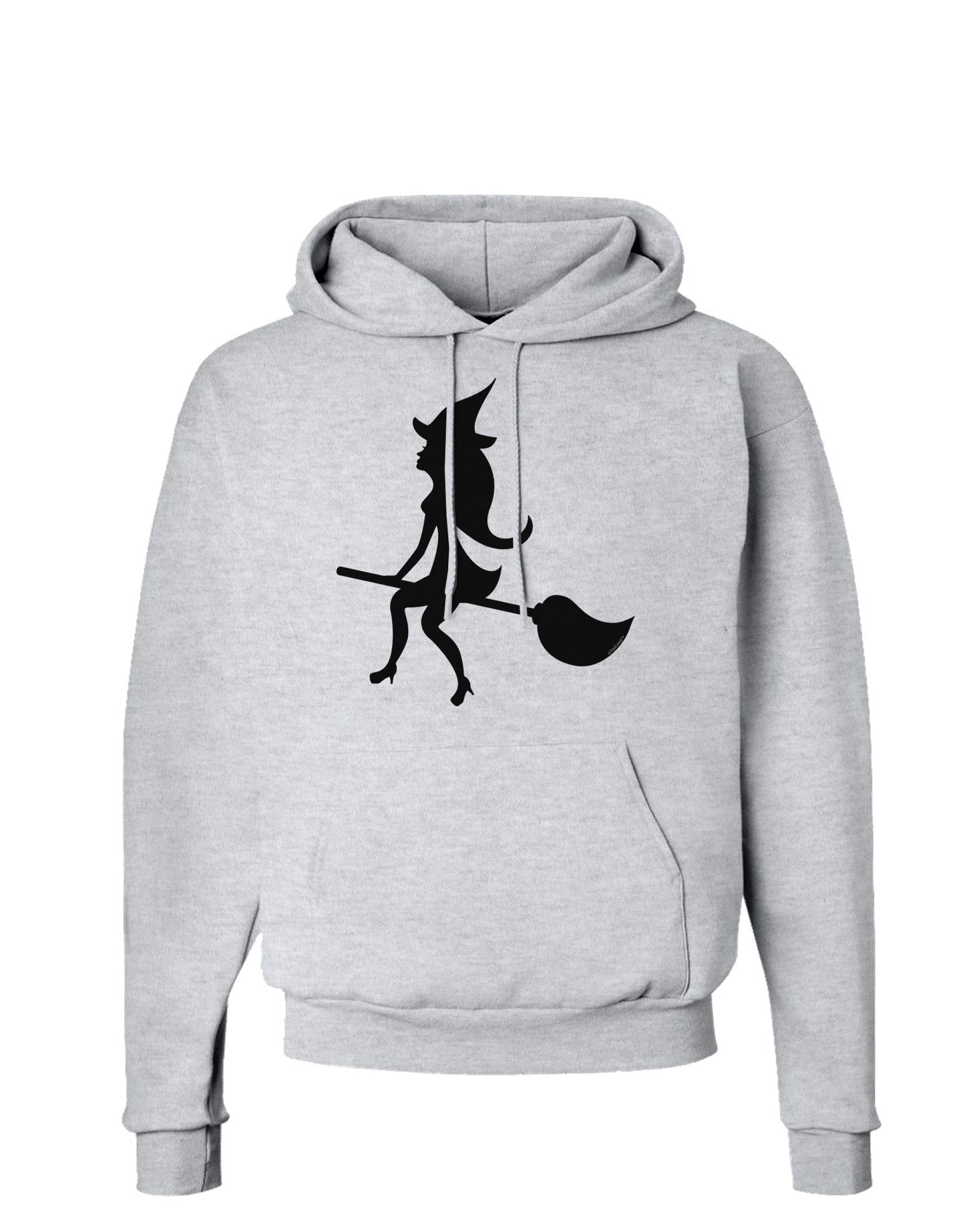 Cute Witch on Broom Silhouette Halloween Hoodie Sweatshirt-Hoodie-TooLoud-AshGray-Small-Davson Sales