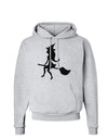 Cute Witch on Broom Silhouette Halloween Hoodie Sweatshirt-Hoodie-TooLoud-AshGray-Small-Davson Sales