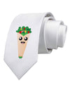 Cute Wrap Printed White Necktie