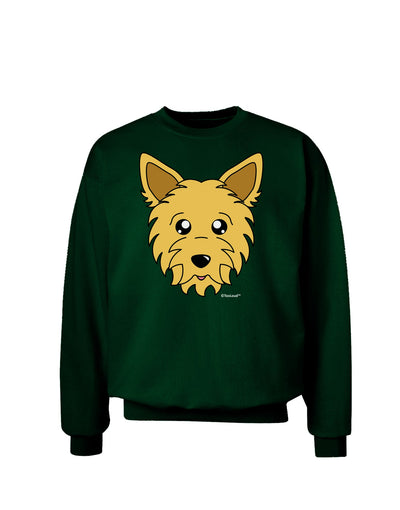 Cute Yorkshire Terrier Yorkie Dog Adult Dark Sweatshirt by TooLoud-Sweatshirts-TooLoud-Deep-Forest-Green-Small-Davson Sales