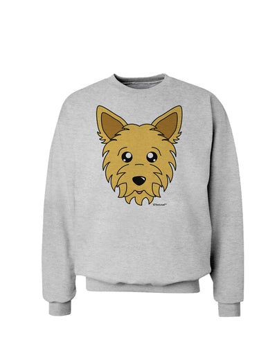 Cute Yorkshire Terrier Yorkie Dog Sweatshirt by TooLoud-Sweatshirts-TooLoud-AshGray-Small-Davson Sales