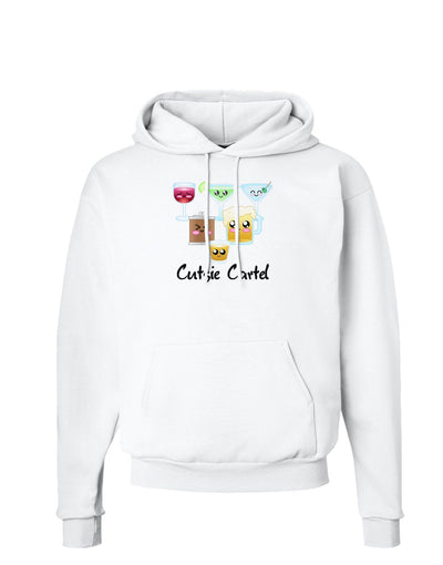 Cutsie Cartel Text Hoodie Sweatshirt-Hoodie-TooLoud-White-Small-Davson Sales