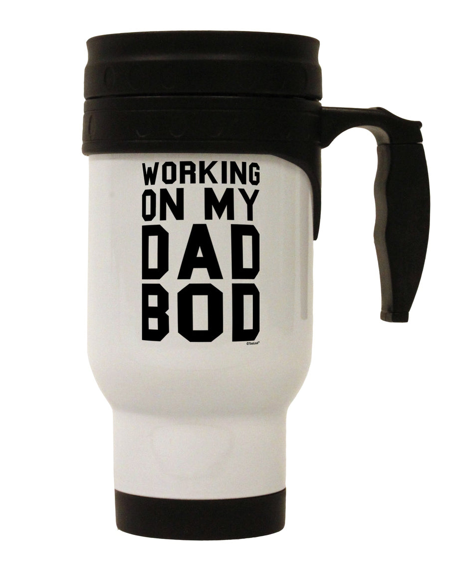 Dad Bod Enhancement Stainless Steel 14 OZ Travel Mug - Expertly Crafted by TooLoud-Travel Mugs-TooLoud-White-Davson Sales