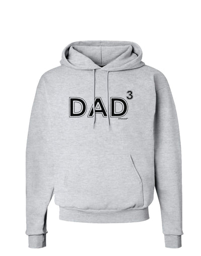 Dad Cubed - Dad of Three Hoodie Sweatshirt-Hoodie-TooLoud-AshGray-Small-Davson Sales