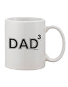 Dad Cubed - Exquisite 11 oz Coffee Mug for the Proud Father of Three - TooLoud-11 OZ Coffee Mug-TooLoud-White-Davson Sales