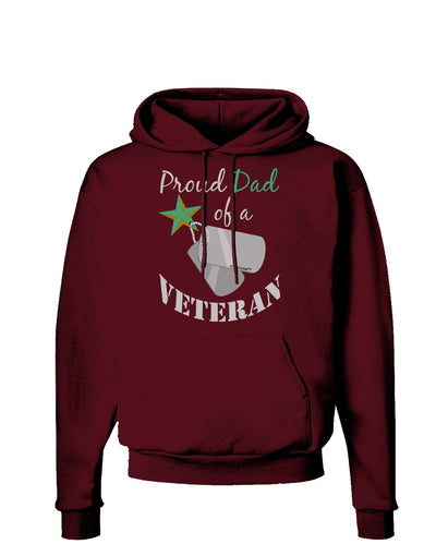 Dad of Veteran Dark Hoodie Sweatshirt-Hoodie-TooLoud-Maroon-Small-Davson Sales