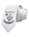 Dad of Veteran Printed White Necktie