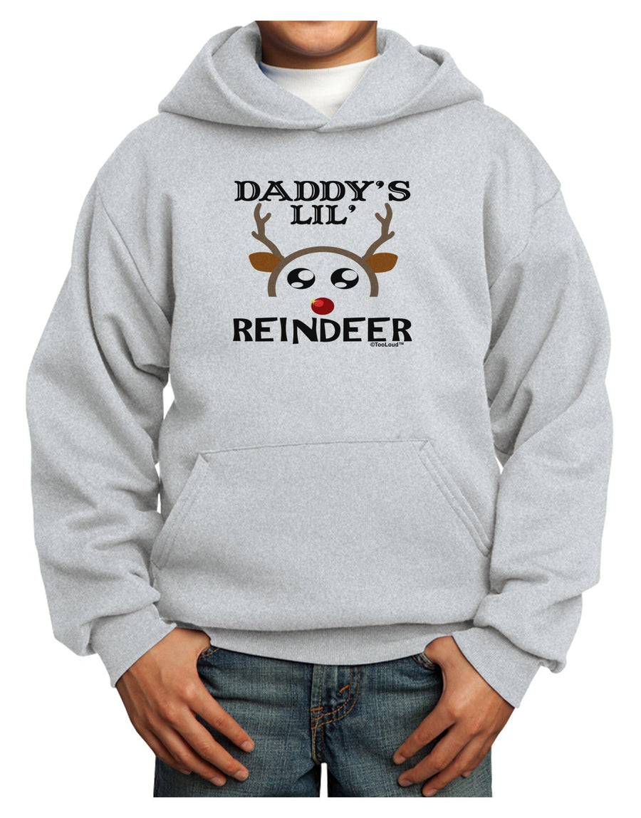 Daddy's Lil Reindeer Boy Youth Hoodie Pullover Sweatshirt-Youth Hoodie-TooLoud-White-XS-Davson Sales