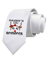 Daddy's Lil Reindeer Girl Printed White Necktie