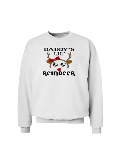 Daddy's Lil Reindeer Girl Sweatshirt-Sweatshirts-TooLoud-White-Small-Davson Sales