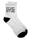 Dad's Fearless Attitude - Adult Short Socks for the Bold - TooLoud-Socks-TooLoud-White-Ladies-4-6-Davson Sales