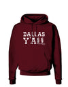 Dallas Y'all - Boots - Texas Pride Dark Hoodie Sweatshirt-Hoodie-TooLoud-Maroon-Small-Davson Sales