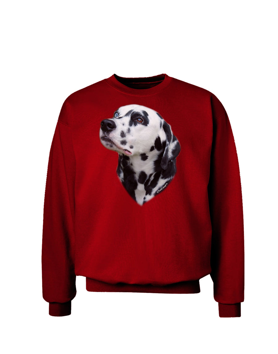 Dalmatian Portrait Adult Dark Sweatshirt by TooLoud-Sweatshirts-TooLoud-Black-Small-Davson Sales