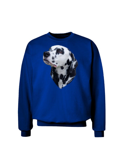 Dalmatian Portrait Adult Dark Sweatshirt by TooLoud-Sweatshirts-TooLoud-Deep-Royal-Blue-Small-Davson Sales