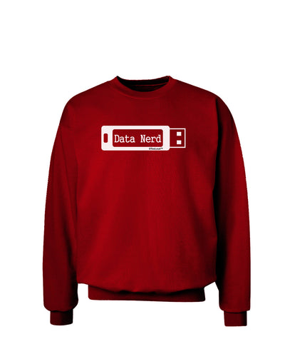 Data Nerd USB Adult Dark Sweatshirt by TooLoud-Sweatshirts-TooLoud-Deep-Red-Small-Davson Sales