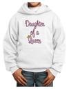 Daughter of a Queen - Matching Mom and Daughter Design Youth Hoodie Sweatshirt by TooLoud-Youth Hoodie-TooLoud-White-XS-Davson Sales