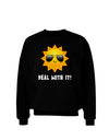 Deal With It Cute Sun Adult Dark Sweatshirt-Sweatshirt-TooLoud-Black-Small-Davson Sales
