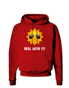 Deal With It Cute Sun Dark Hoodie Sweatshirt-Hoodie-TooLoud-Red-Small-Davson Sales