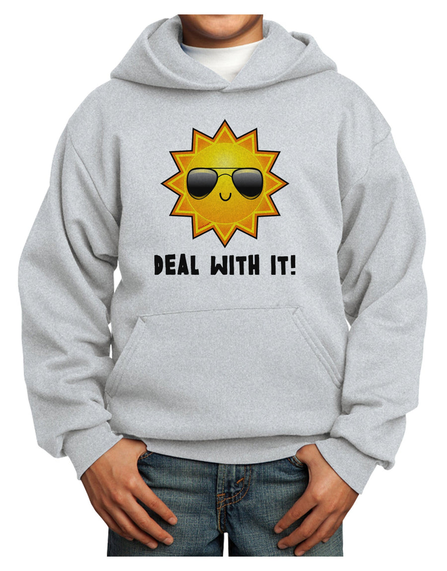 Deal With It Cute Sun Youth Hoodie Pullover Sweatshirt-Youth Hoodie-TooLoud-White-XS-Davson Sales