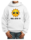 Deal With It Cute Sun Youth Hoodie Pullover Sweatshirt-Youth Hoodie-TooLoud-White-XS-Davson Sales