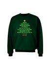 Deck the Halls Lyrics Christmas Tree Adult Dark Sweatshirt-Sweatshirts-TooLoud-Deep-Forest-Green-Small-Davson Sales