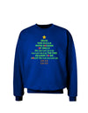 Deck the Halls Lyrics Christmas Tree Adult Dark Sweatshirt-Sweatshirts-TooLoud-Deep-Royal-Blue-Small-Davson Sales