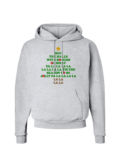 Deck the Halls Lyrics Christmas Tree Hoodie Sweatshirt-Hoodie-TooLoud-AshGray-Small-Davson Sales