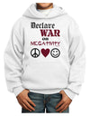 Declare War on Negativity Youth Hoodie Pullover Sweatshirt by-Youth Hoodie-TooLoud-White-XS-Davson Sales