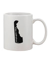 Delaware State Silhouette Imprinted 11 oz Coffee Mug - TooLoud-11 OZ Coffee Mug-TooLoud-White-Davson Sales