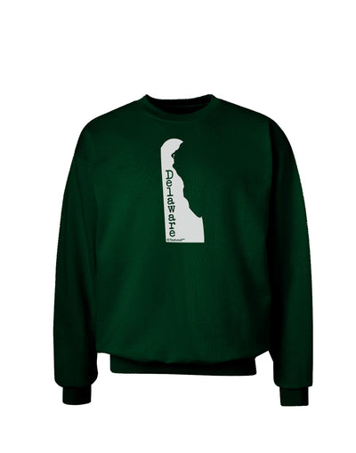 Delaware - United States Shape Adult Dark Sweatshirt by TooLoud-Sweatshirts-TooLoud-Deep-Forest-Green-Small-Davson Sales