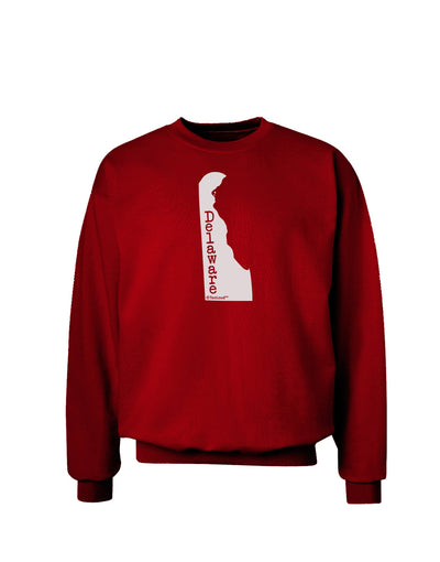 Delaware - United States Shape Adult Dark Sweatshirt by TooLoud-Sweatshirts-TooLoud-Deep-Red-Small-Davson Sales