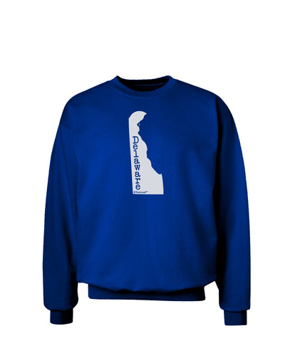 Delaware - United States Shape Adult Dark Sweatshirt by TooLoud-Sweatshirts-TooLoud-Deep-Royal-Blue-Small-Davson Sales