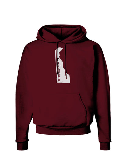 Delaware - United States Shape Dark Hoodie Sweatshirt by TooLoud-Hoodie-TooLoud-Maroon-Small-Davson Sales