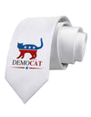 DemoCAT Printed White Necktie