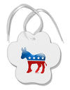 Democrat Bubble Symbol Paw Print Shaped Ornament-Ornament-TooLoud-White-Davson Sales