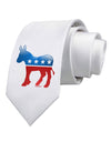 Democrat Bubble Symbol Printed White Necktie