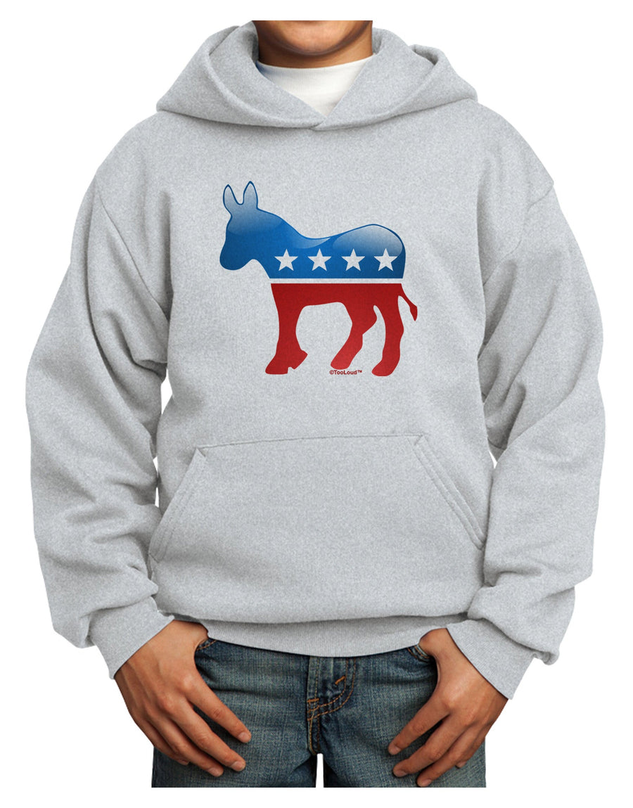 Democrat Bubble Symbol Youth Hoodie Pullover Sweatshirt-Youth Hoodie-TooLoud-White-XS-Davson Sales