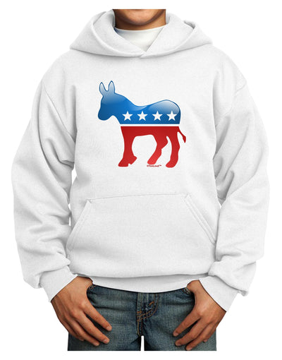 Democrat Bubble Symbol Youth Hoodie Pullover Sweatshirt-Youth Hoodie-TooLoud-White-XS-Davson Sales