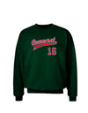 Democrat Jersey 16 Adult Dark Sweatshirt-Sweatshirts-TooLoud-Deep-Forest-Green-Small-Davson Sales