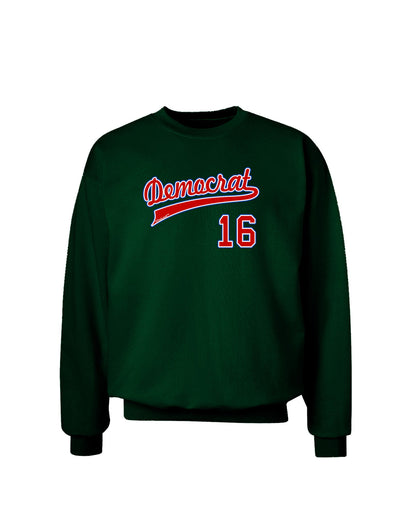 Democrat Jersey 16 Adult Dark Sweatshirt-Sweatshirts-TooLoud-Deep-Forest-Green-Small-Davson Sales