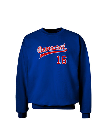 Democrat Jersey 16 Adult Dark Sweatshirt-Sweatshirts-TooLoud-Deep-Royal-Blue-Small-Davson Sales