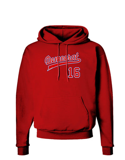 Democrat Jersey 16 Dark Hoodie Sweatshirt-Hoodie-TooLoud-Red-Small-Davson Sales