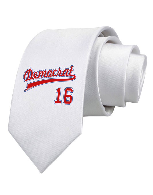 Democrat Jersey 16 Printed White Necktie