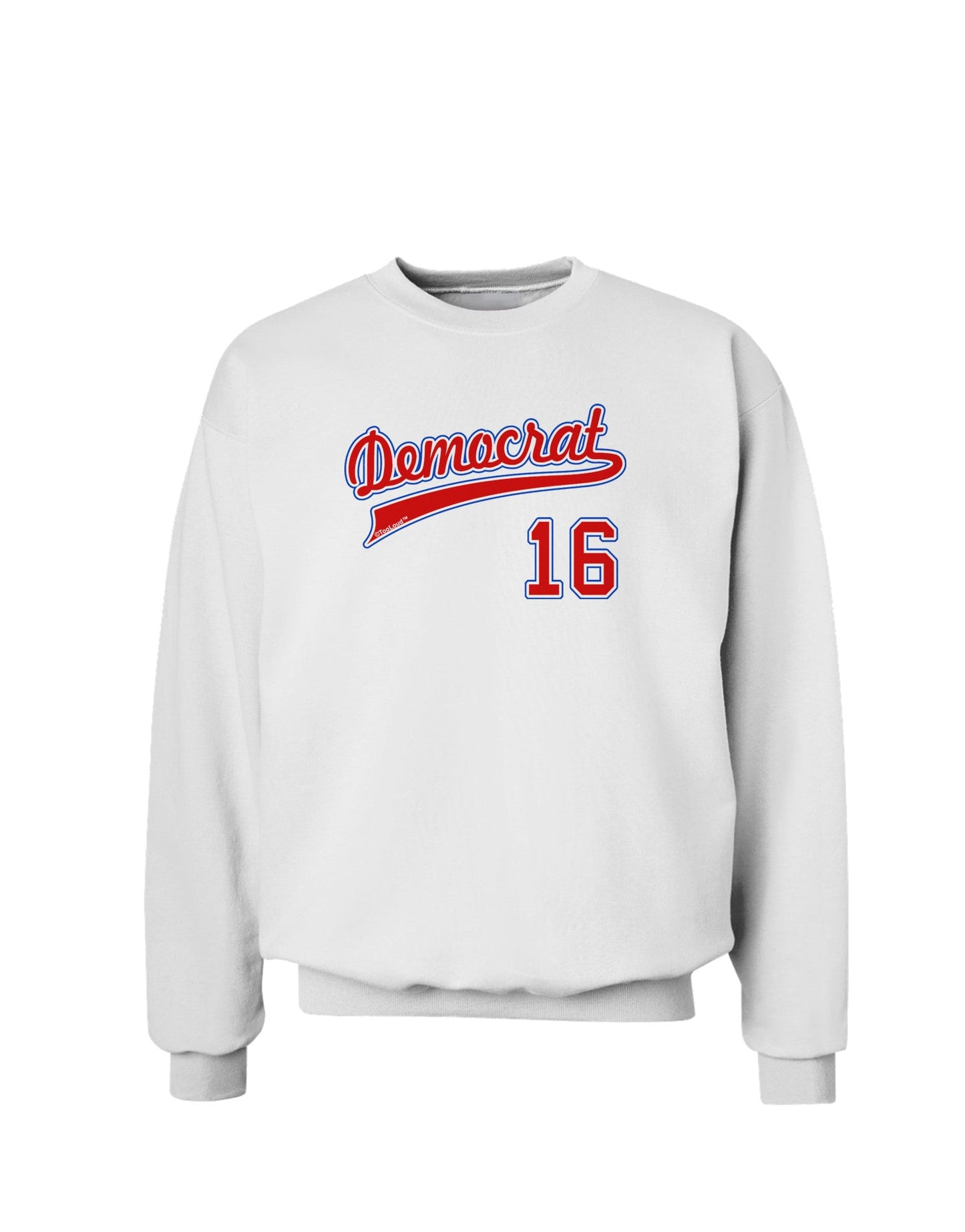Democrat Jersey 16 Sweatshirt-Sweatshirts-TooLoud-White-Small-Davson Sales