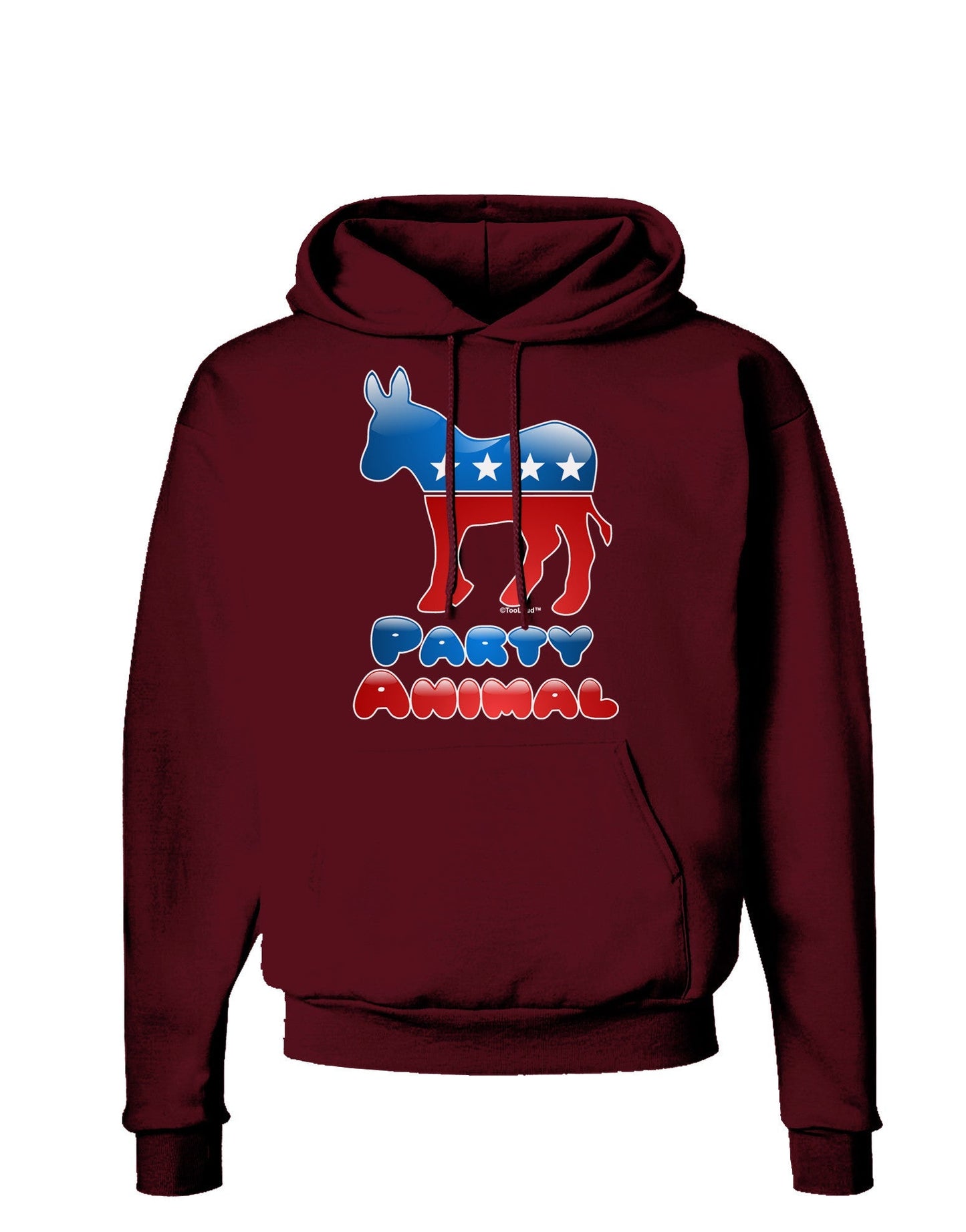 Democrat Party Animal Dark Hoodie Sweatshirt-Hoodie-TooLoud-Maroon-Small-Davson Sales