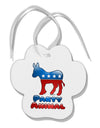 Democrat Party Animal Paw Print Shaped Ornament-Ornament-TooLoud-White-Davson Sales