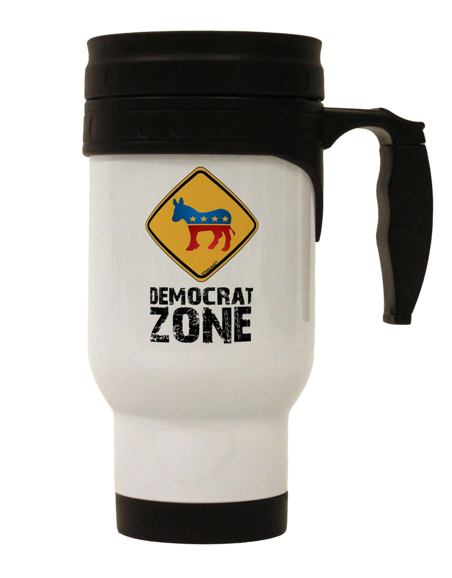 Democrat Zone Stainless Steel 14oz Travel Mug-Travel Mugs-TooLoud-White-Davson Sales